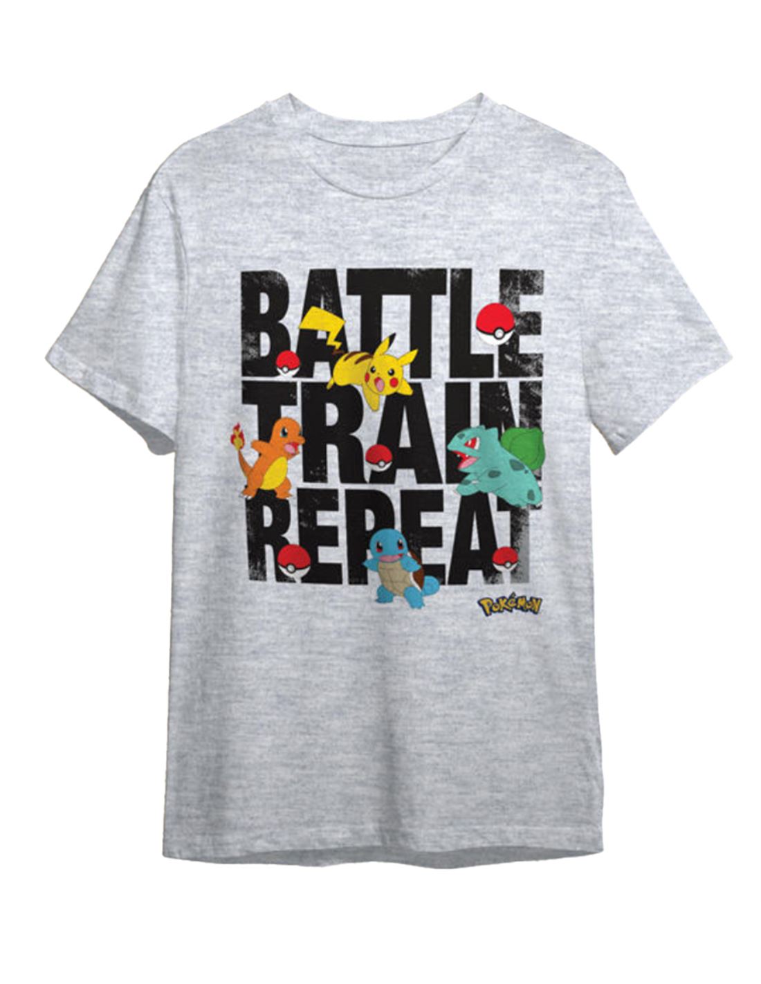 Pokemon - T-shirt kids Battle Train Repeat