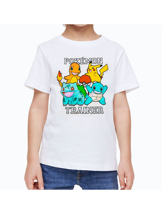Pokemon - T-shirt kids Pokemon Trainer (branca)